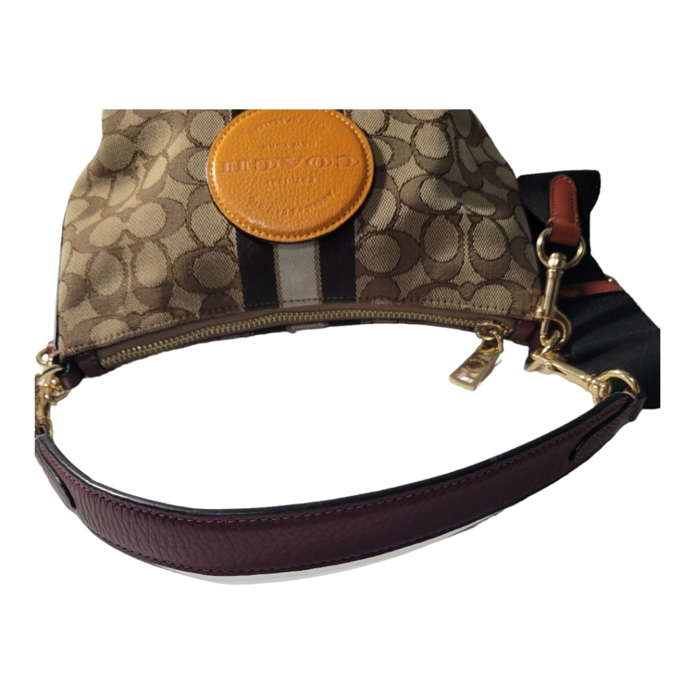 Coach Dempsey Shoulder Bag in Signature Jacquard With Stripe and Patch - Picture 7 of 13
